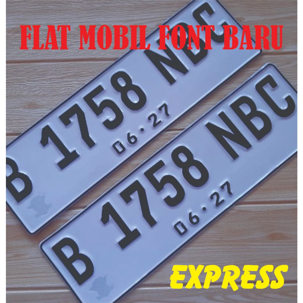 plat mobil font baru