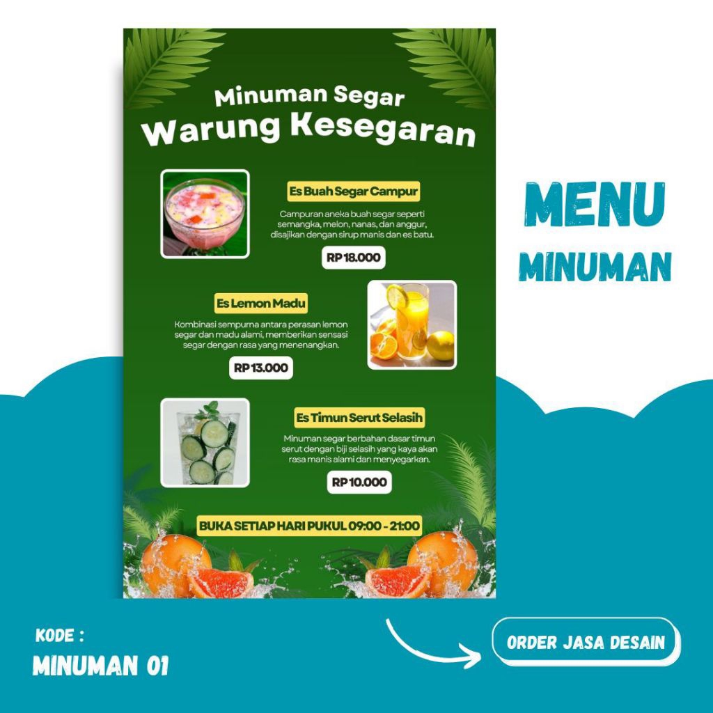 JASA DESAIN MENU MINUMAN