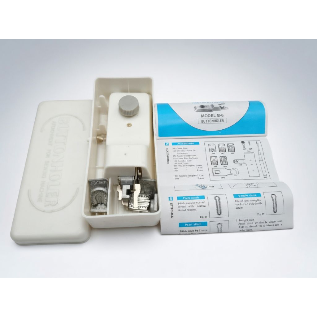 Alat lubang kancing mesin jahit hitam singer