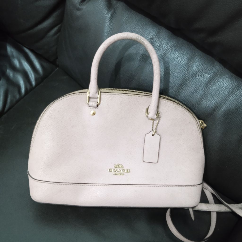 coach banananina sierra satchel pink bag tas