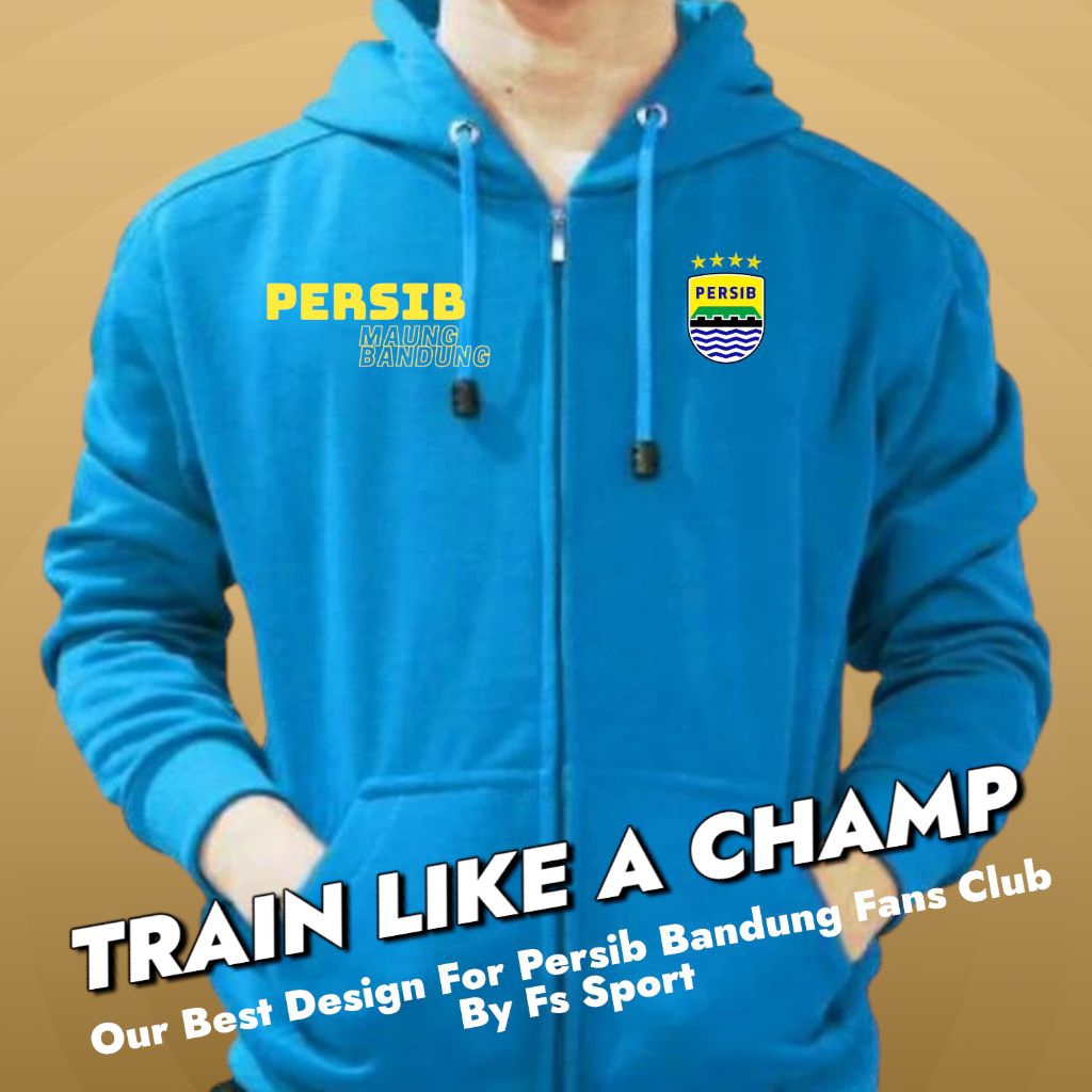 Sweater Hoodie Zipper Persib Bandung