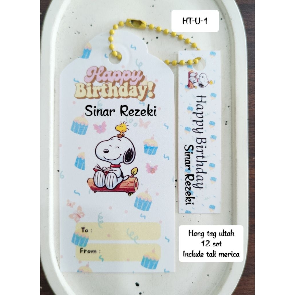 12 set!!Hang tag ultah/hang tag ulang tahun/gantungan ultah/hangtag birthday/tali hang tag/hang tag 