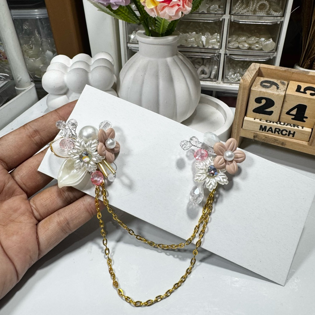 Bros Kebaya / Bros kerah / Beos janggang pink gold