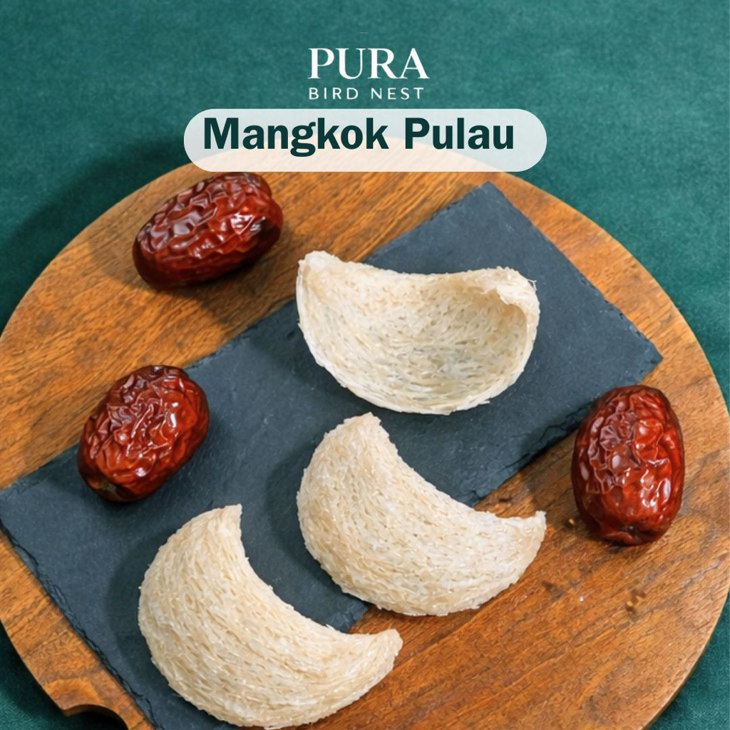 PURA Bird Nest - Sarang Burung Walet Mangkok 1 kg | Dry Bird Nest | Premium | Mentah | Hampers | Suc