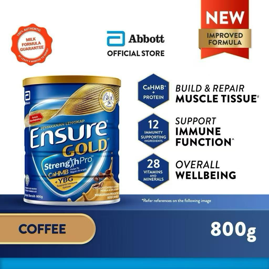 Ensure Gold plant based Almond / Vanilla / Wheat / Coffee 400gr / 800gr