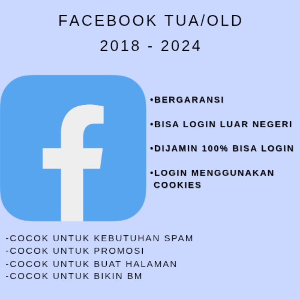 AKUN FACEBOOK TUA | KUAT DAN AMAN | BERGARANSI