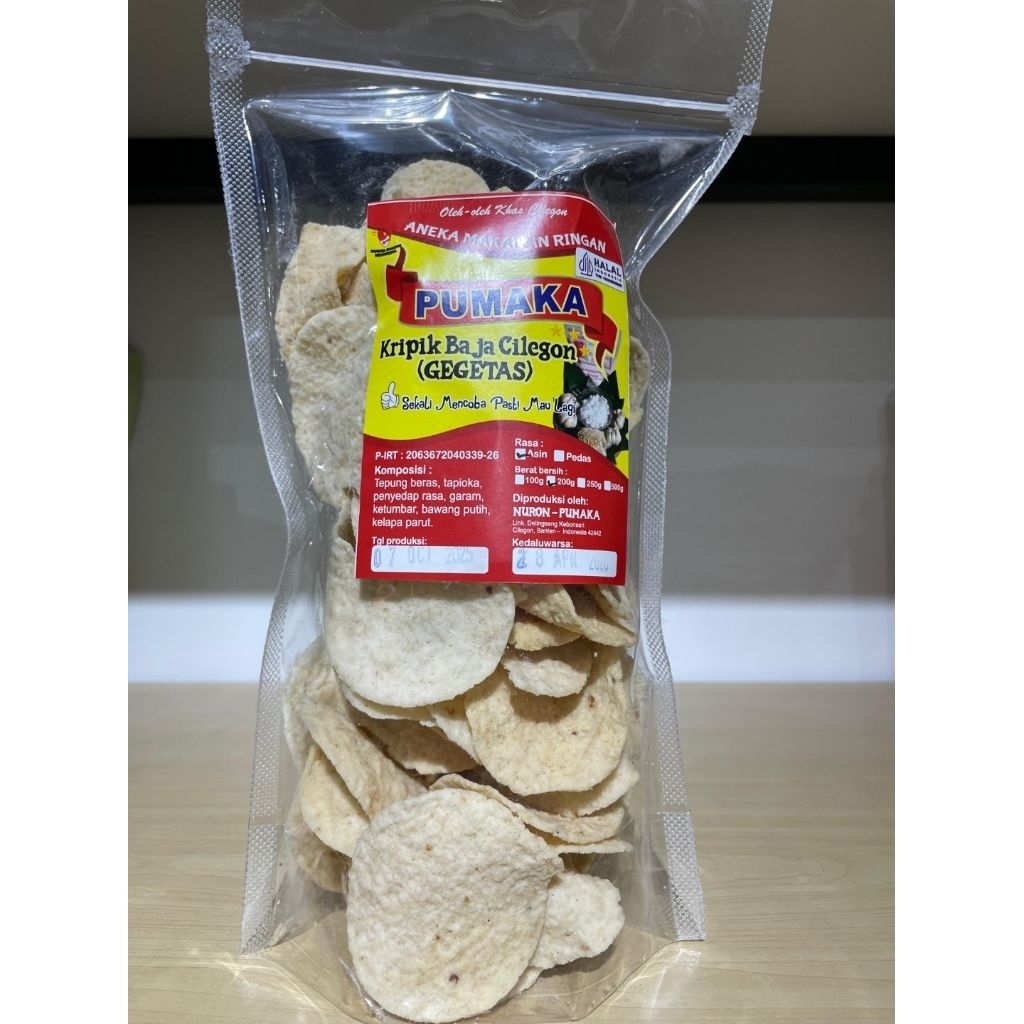 Kripik Gegetas Pumaka Khas Cilegon Banten 200gr