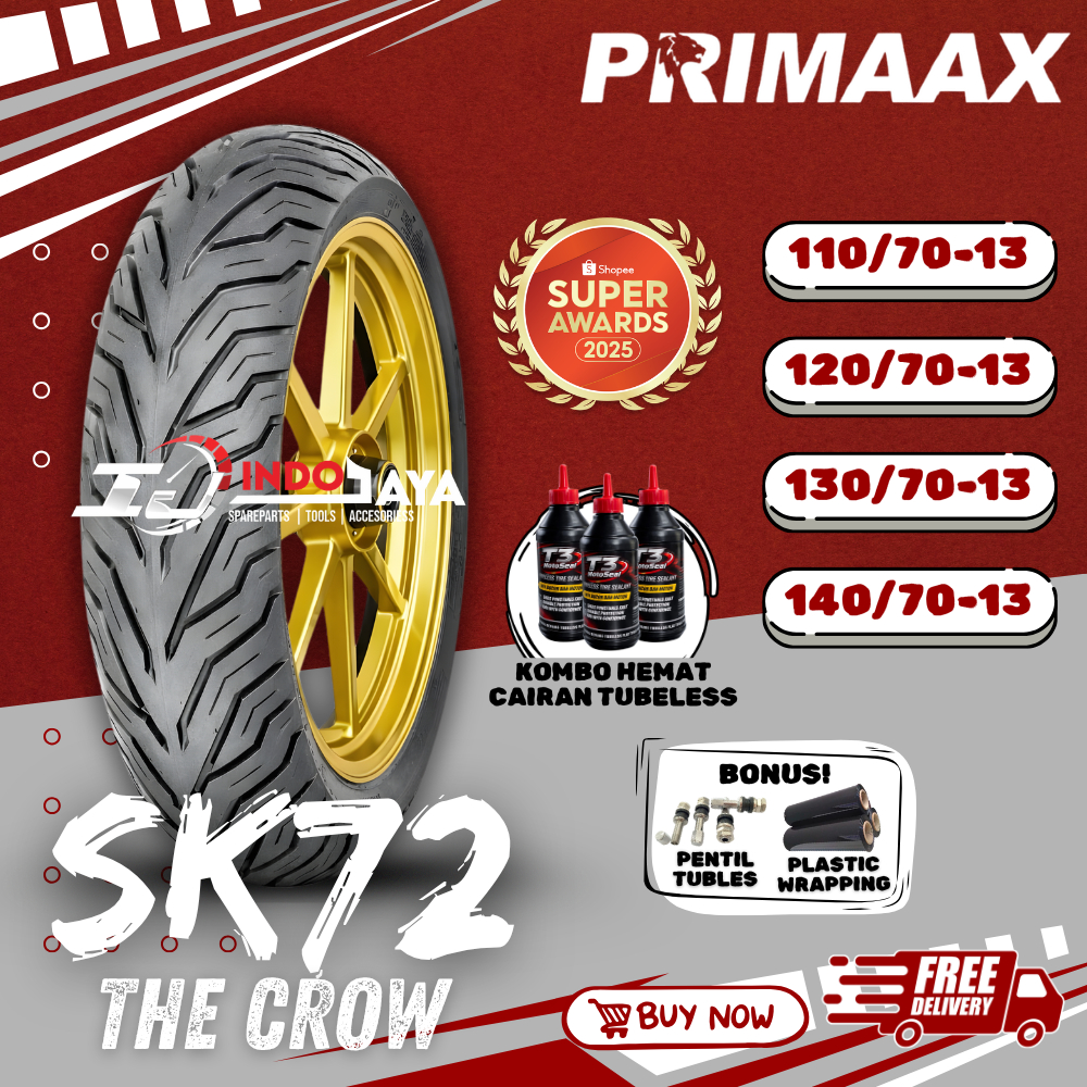[READY COD] BAN PRIMAAX SK72 RING 13 ( 110/70-13 - 120/70-13 - 130/70-13 - 140/70-13 ) THE CROW BAN 