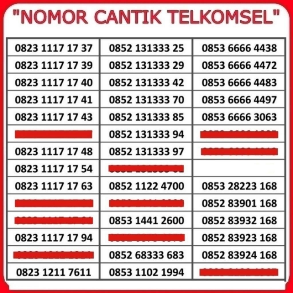 Telkomsel No Cantik Simpati AS / Nomor cantik OBRAL Murah meriah