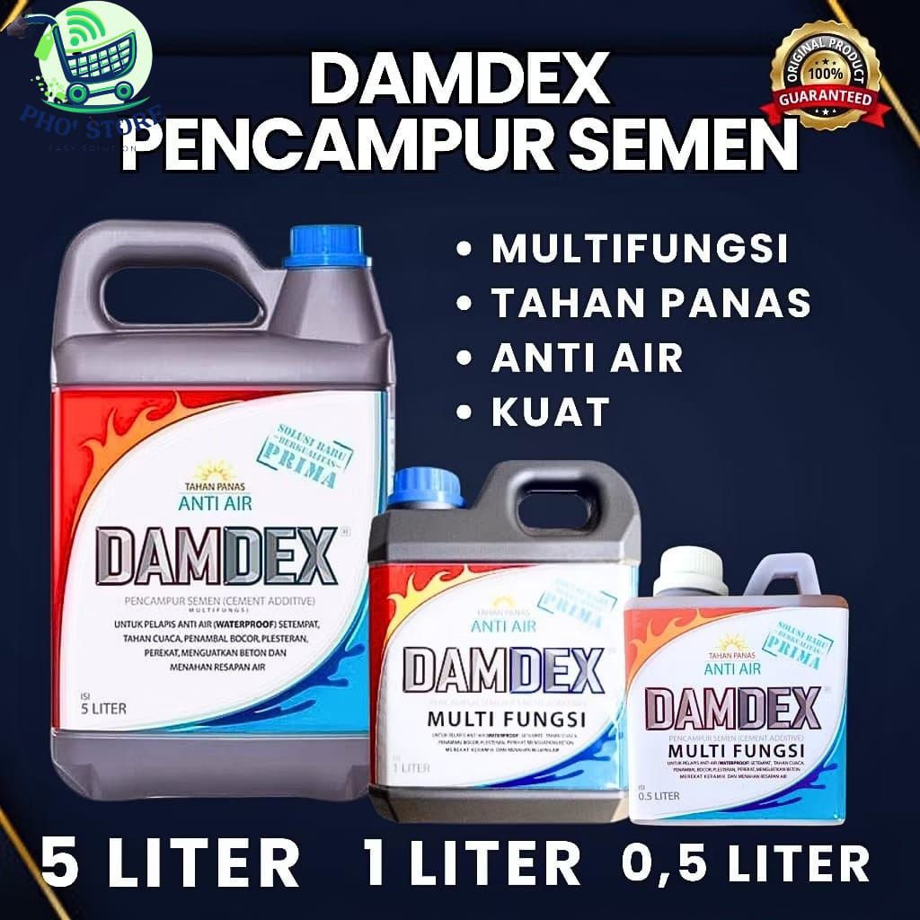 DAMDEX MULTIFUNGSI 0,5 LITER & 1 LITER / CAIRAN OBAT PENGERAS COR BETON / PLESTERAN / NAT KERAMIK / 