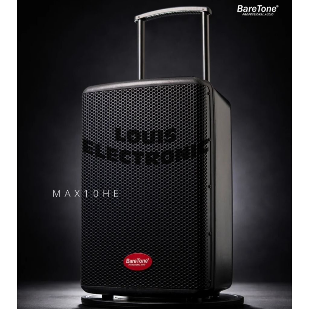 Speaker Portable Wireless Baretone MAX10HE 10HE 10 Inch + 2 Mic Wireless