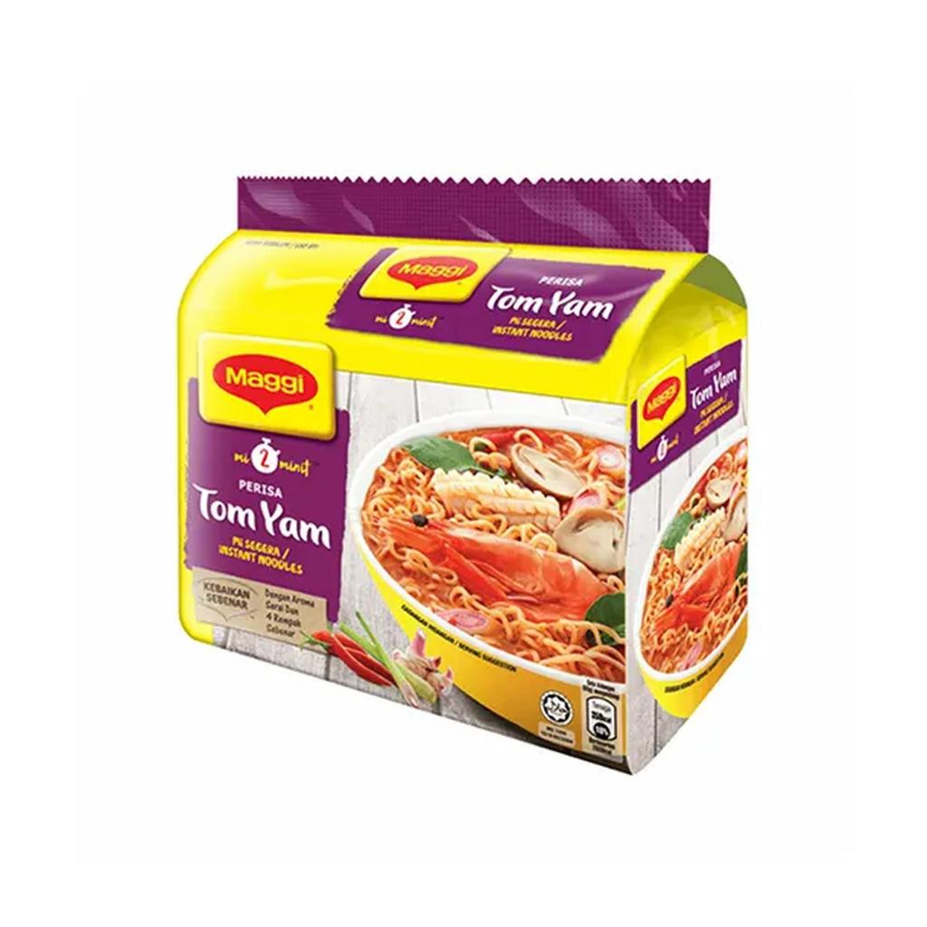 MAGGI MI TOM YUM 5'S 400 G Mie Instan Rasa Tom Yum 5 Pcs Praktis untuk Camilan atau Makanan Cepat Sa