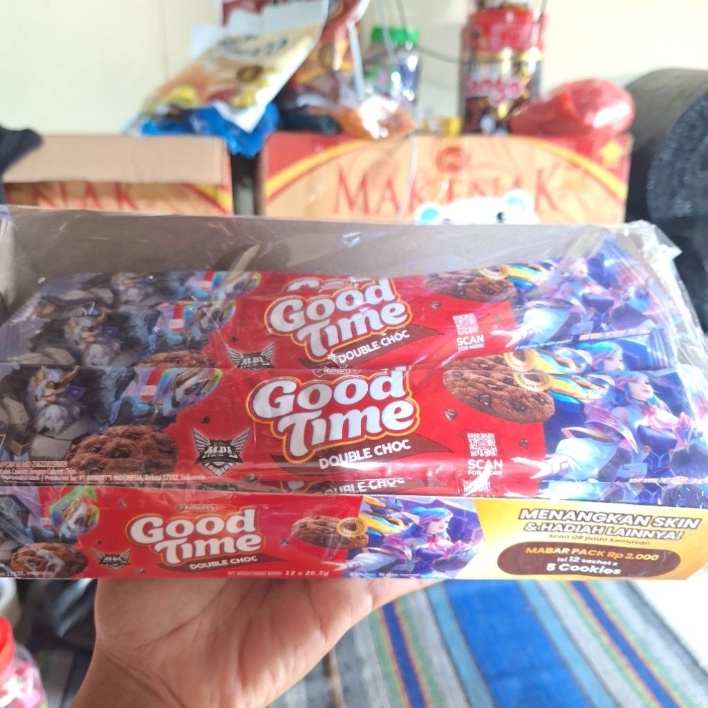 Good Time Double Choc 12pcs x 26,5gr / Good Time kaleng / Good time 149gram / good time