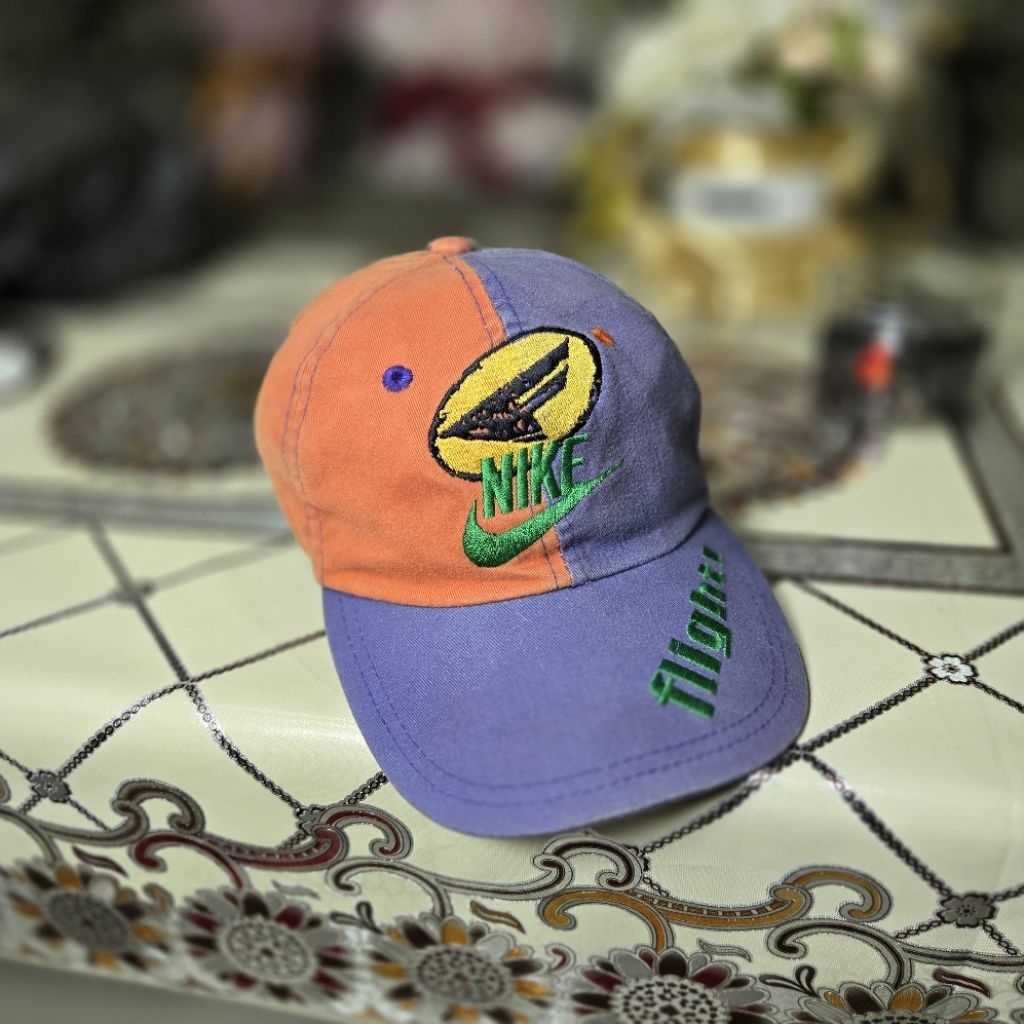 ​[VINTAGE] Nike Flight Two-Tone Splice Cap - Rare 90s Style