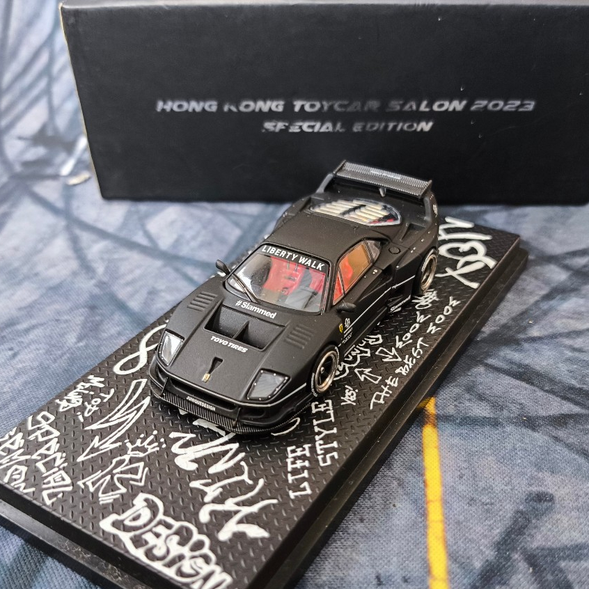 Inno64 UNSEALED Ferrari F40 LBWK Matte Black Hong Kong Toycar Salon 2023 Special Edtion IN64-LBWKF40