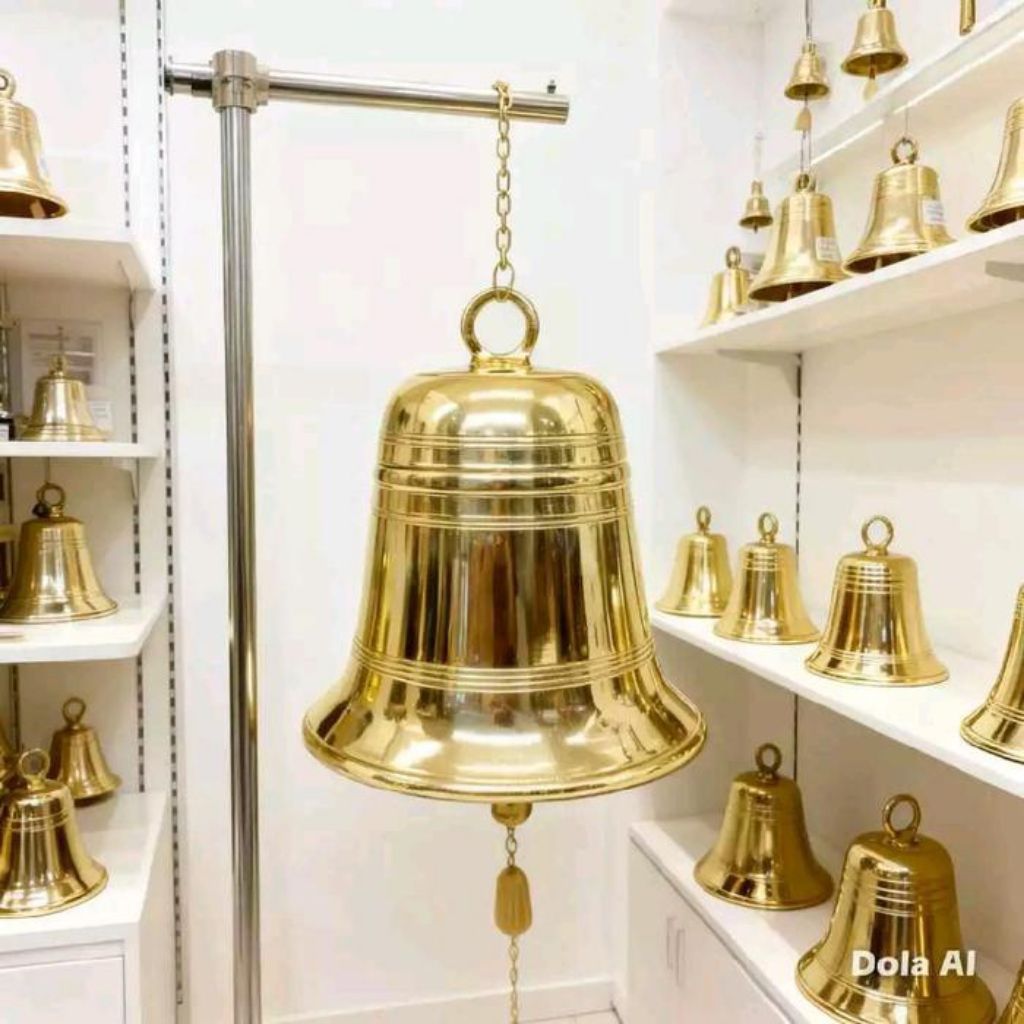 Bel Pintu | Lonceng | Bel Sekolah | Bel Kantor Kuningan diameter 15 cm