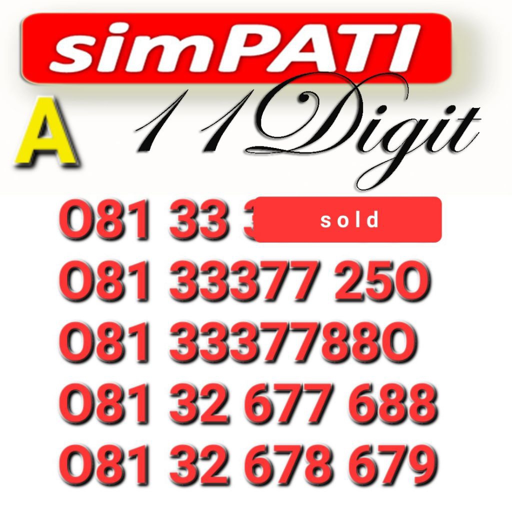 NOMOR SIMPATI 11DIGIT - 11DIGIT