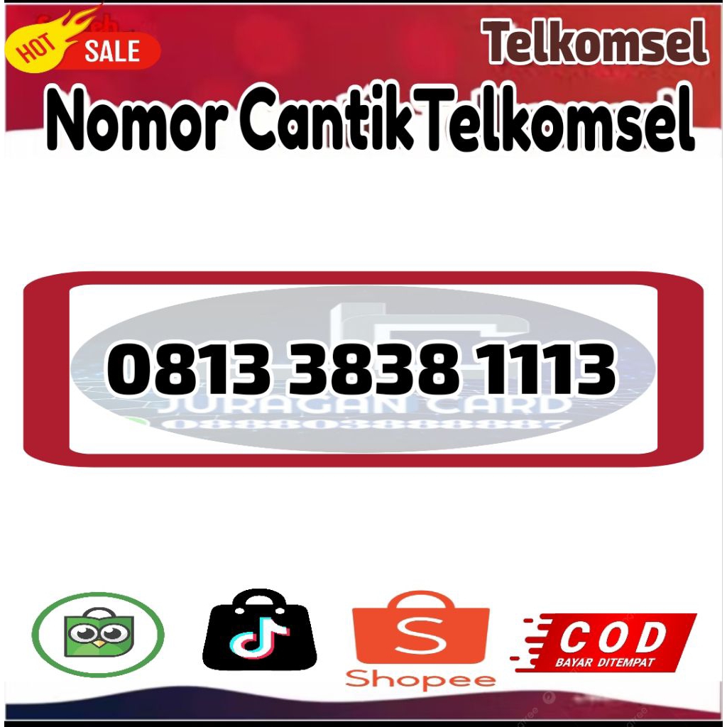 nomor cantik Telkomsel simpati abab tripel simpel murah 0813 3838 promo