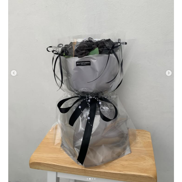 [byuniflorist black rose bouquet elegant bouquet buket bunga mawar hitam round