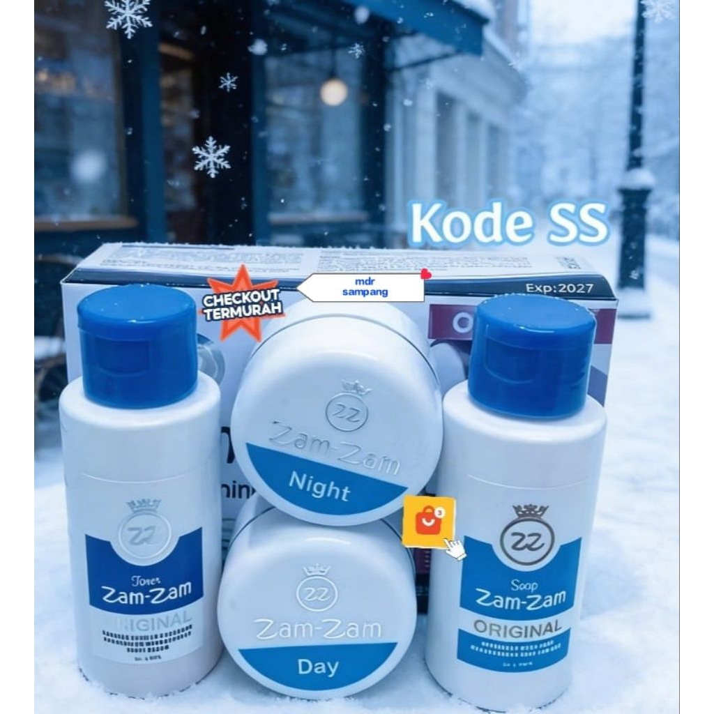 ljk zam2 skincare 1 paket pink& biru pink untuk kulit normal biru untuk kulit wajah berjerawat