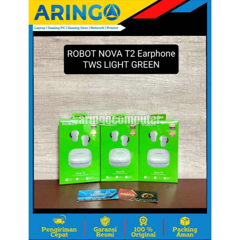 Headset ROBOT NOVA T2 Earphone TWS LIGHT GREEN