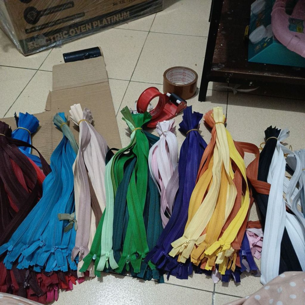 sleting Zipper kamisol KCC long torso panjang 40cm per pcs