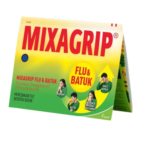 Mixagrip Flu & Batuk Tablet Obat Flu Pilek Demam Sakit Kepala
