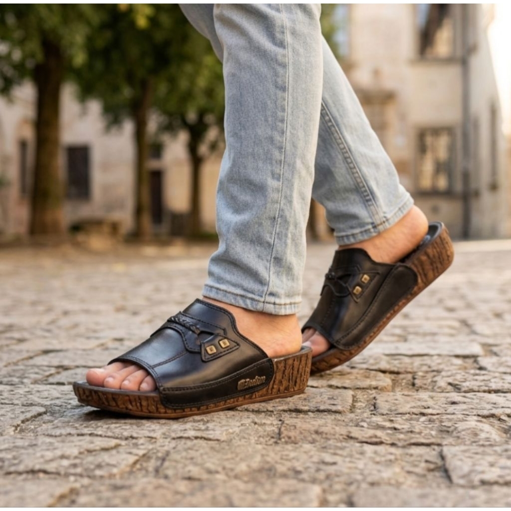 Sandal Kulit Pria Indian 522 Ori