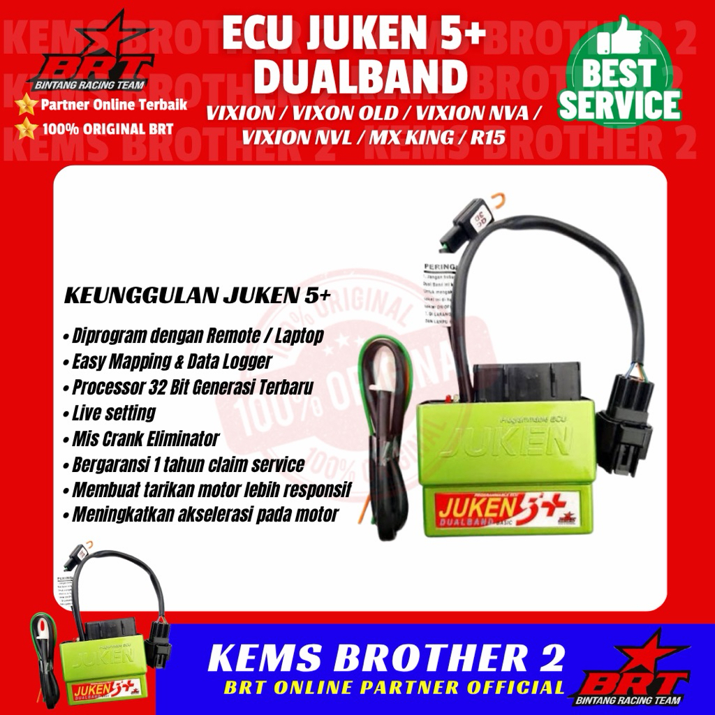 ECU JUKEN 5+ ORIGINAL BRT 100% VIXION OLD DUALBAND MXKING V1 OLD DAN NEW SATRIA FU FI DUALBAND