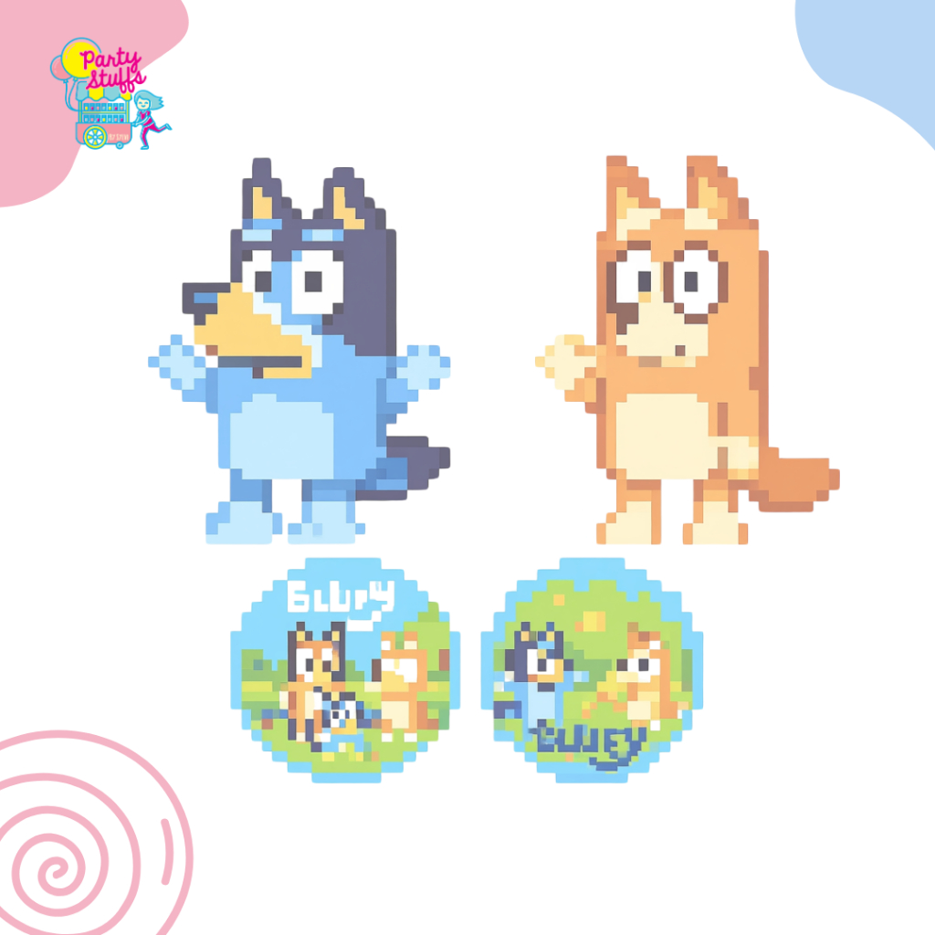 Foil Balon Bluey / Foil Balon Bingo / Dekorasi Balon Tema Bluey & Bingo