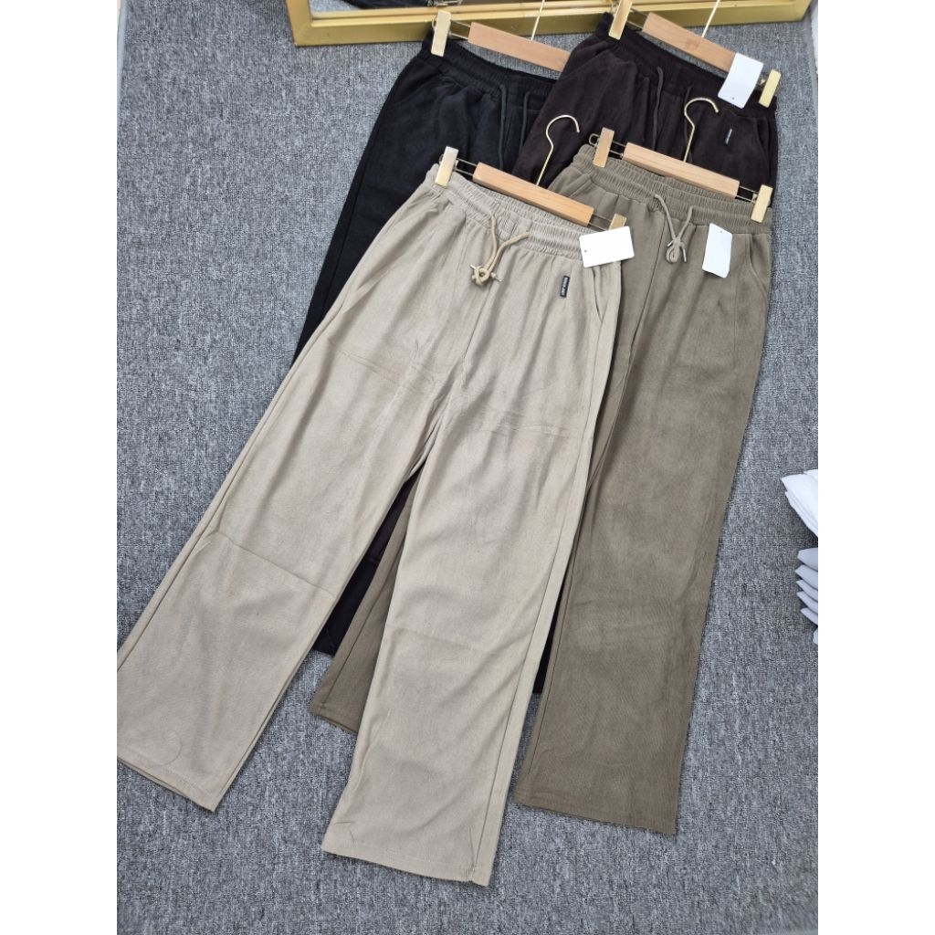 Hawaclo - Celana Kulot Soft Corduroy - Celana Kulot Wanita - Celana Kulot Bahan