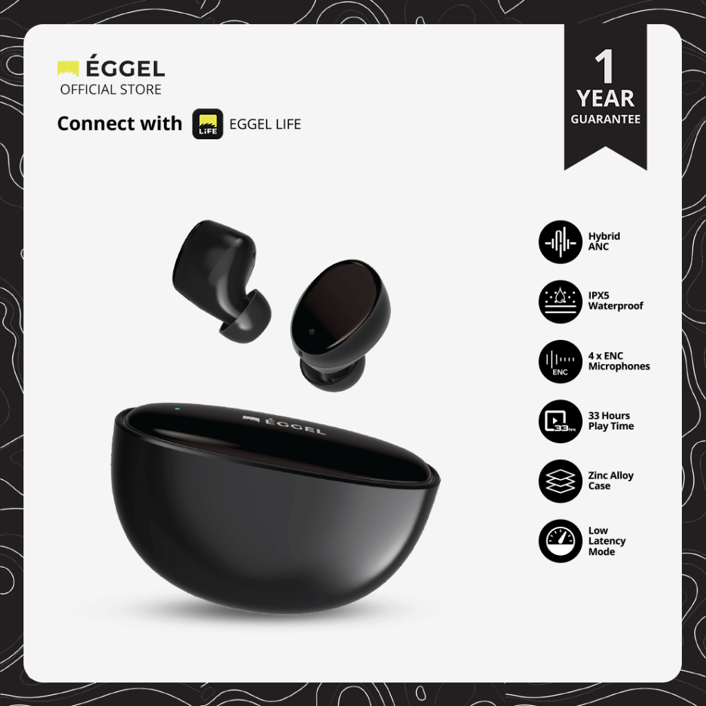 Eggel SteelBuds Neo ANC + ENC TWS Bluetooth Earphone