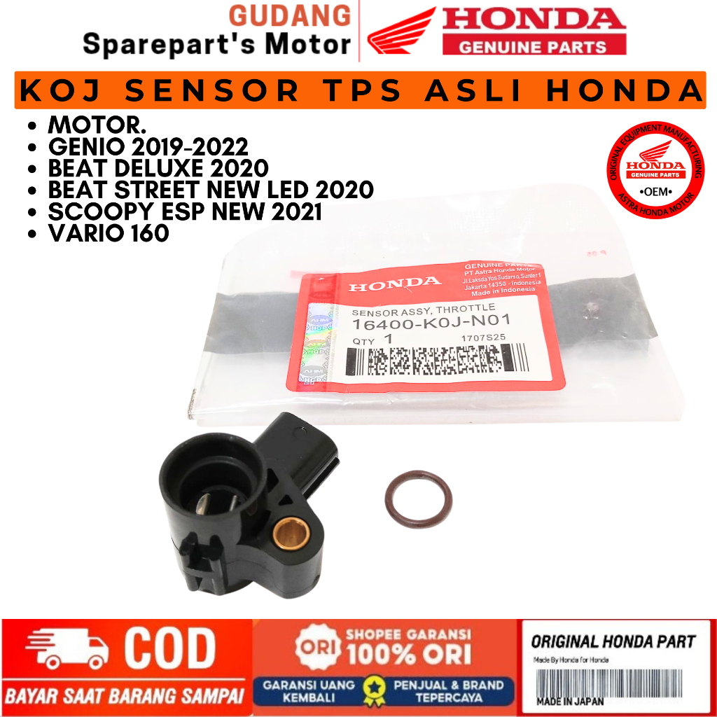KOJ ORIGINAL SENSOR TPS HONDA GENIO,SCOOPY NEW ESP 2020,VARIO 160,BEAT LED 2020, SENSOR TPS HONDA BE