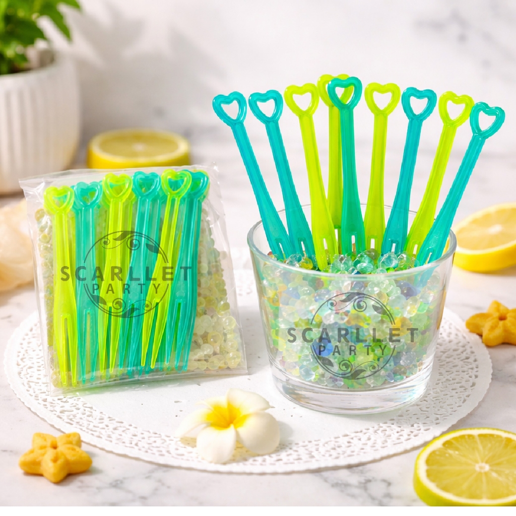 GARPU KUE ULTAH ULANG TAHUN GARPU SEKALI PAKAI GARPU PLASTIK PIRING KUE