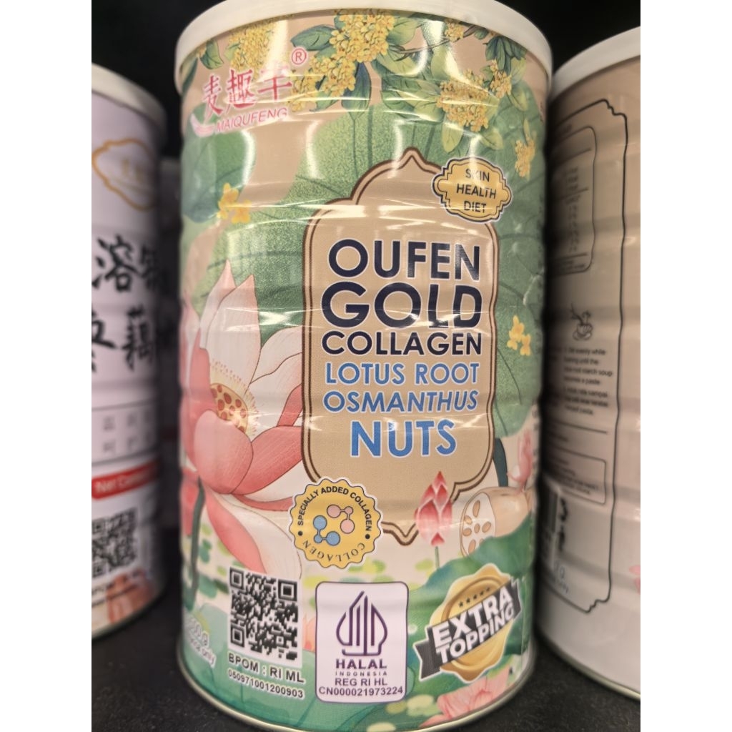 MAIQUFENG OUFEN GOLD COLLAGEN LOTUS ROOT OSMANTHUS NUTS. OUFEN COLLAGEN OSMANTHUS NUTS