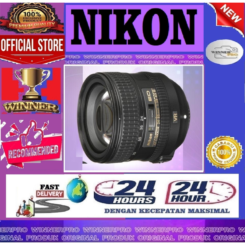 NIKON 24-85mm F/3.5-4.5G ED VR AF-S Nikkor Lens