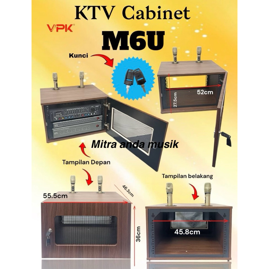 Rak sound system hardcase cabinet rak sound system m6u