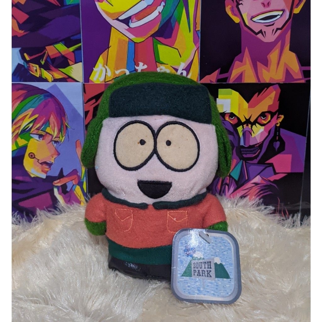 South Park Kyle Plush Tags New RARE 1998 Comedy Central Window Hanger Mint