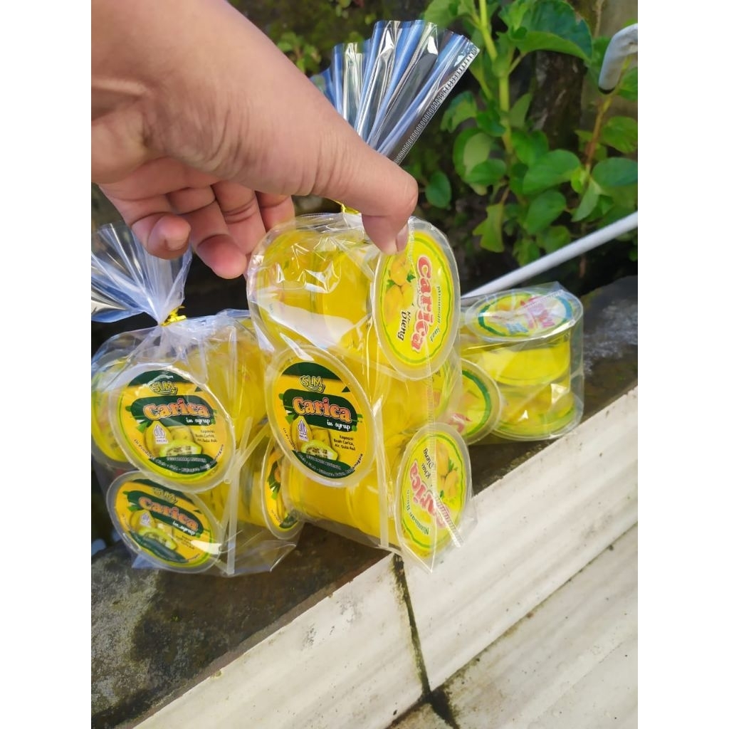 Minuman Carica 125ml isi 6cup Manisan Carica Khas Dieng Wonosobo Banjarnegara Olahan Buah Segar Oleh