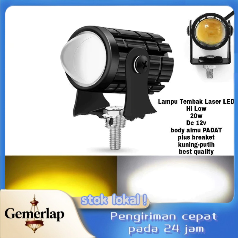 Mini Lampu Tembak D2 Laser Led Motor 2 warna -NonaLamp lampu tembak laser/ lampu tembak sorot foglam