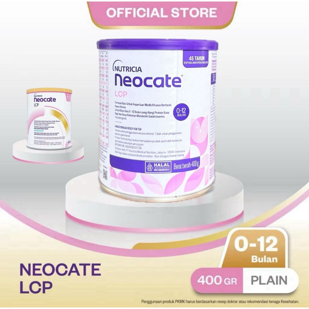 Neocate LCP Susu Formula Medis 400gr untuk Bayi Alergi Susu Sapi