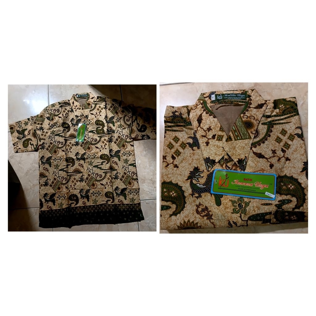 Kemeja Batik Pria Lengan Pendek Kencana Ungu