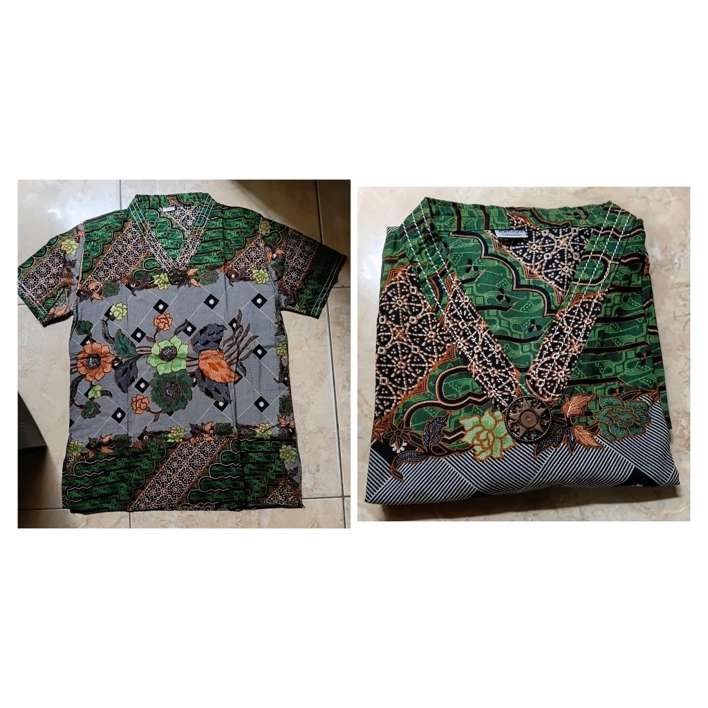 Blouse Motif Batik Lengan Pendek