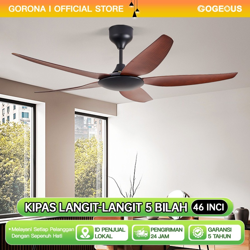 GOGEOUS kipas angin gantung plafon 52 inci remote kipas angin ruang tamu kipas baling baling gantung