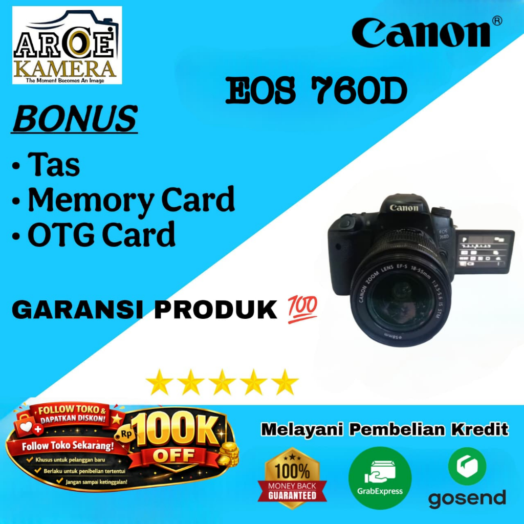 Kamera DSLR Canon Eos 760D ORIGINAL 100% BERGARANSI