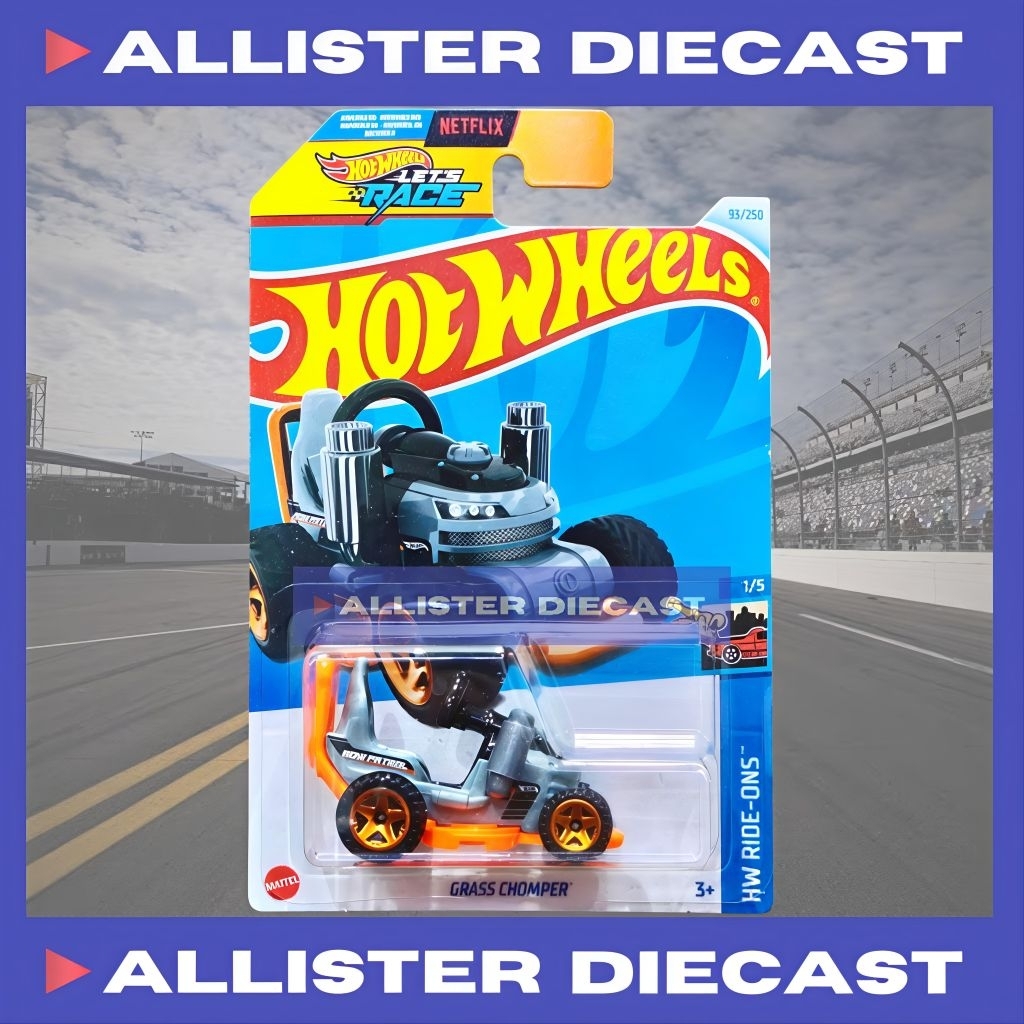 Hot Wheels Grass Chomper Abu Abu Hotwheels Grass Chomper Grey Orange HW Ride Ons Hot Wheels Lets Rac