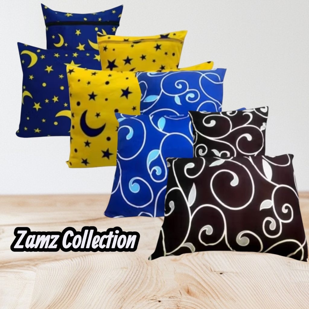 Sarung Bantal Resleting Bahan Kantun Motif Terbaru Per 1 PCS Harga Grosir