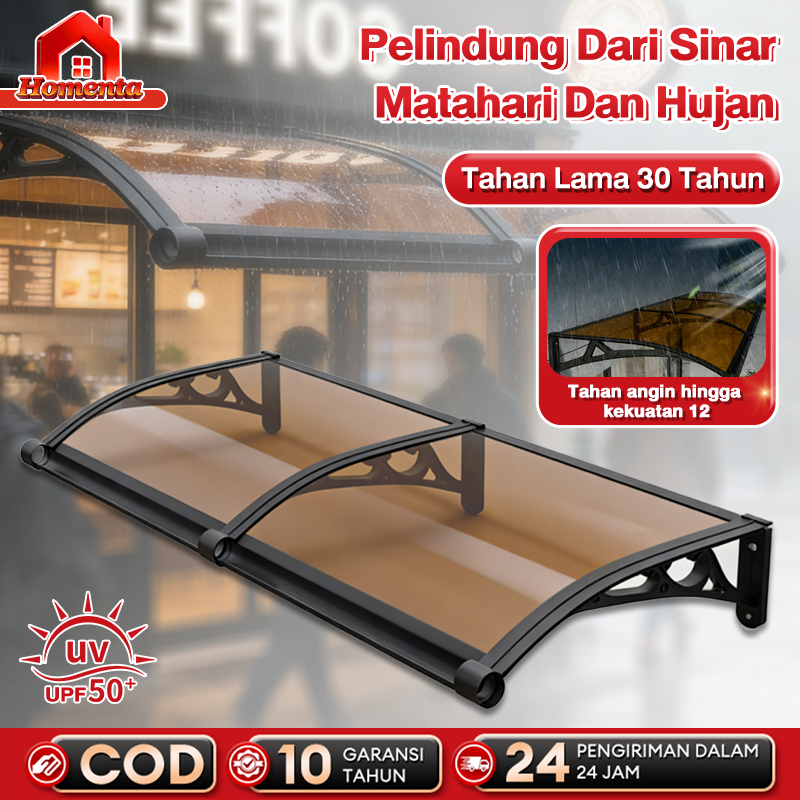 Canopy Kanopi Atap Atap Transparan Kanopi Tahan Angin Level 12 Atap Transparan Cocok untuk Wilayah P