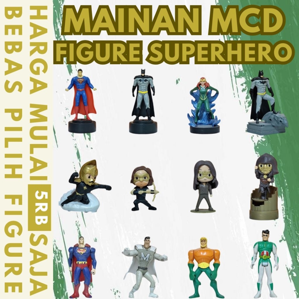 Mainan Preloved Action Figure Anak Cowok Cewek Murah Second Pajangan Display Koleksi MCD Brand Origi