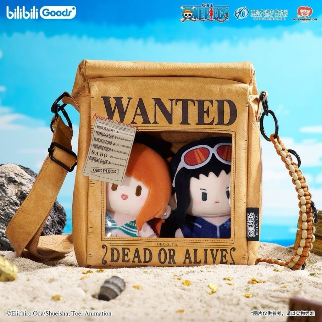 BiliBiliGoods One Piece Wanted Multifunctional Storage Bag Bucket Bag / Official One Piece Merch Tas